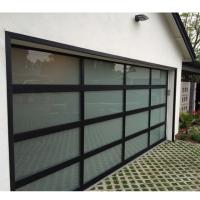 Wind Resistance Insulated Glass Garage Doors , Aluminum modern security sectional automatic