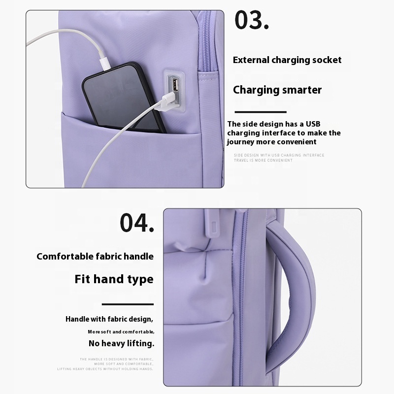 Women's 2025 New 20 Inch Ultra-Light Cloth Luggage Trolley Case with Spinner Caster 24 Inch Travel Password Boarding Case