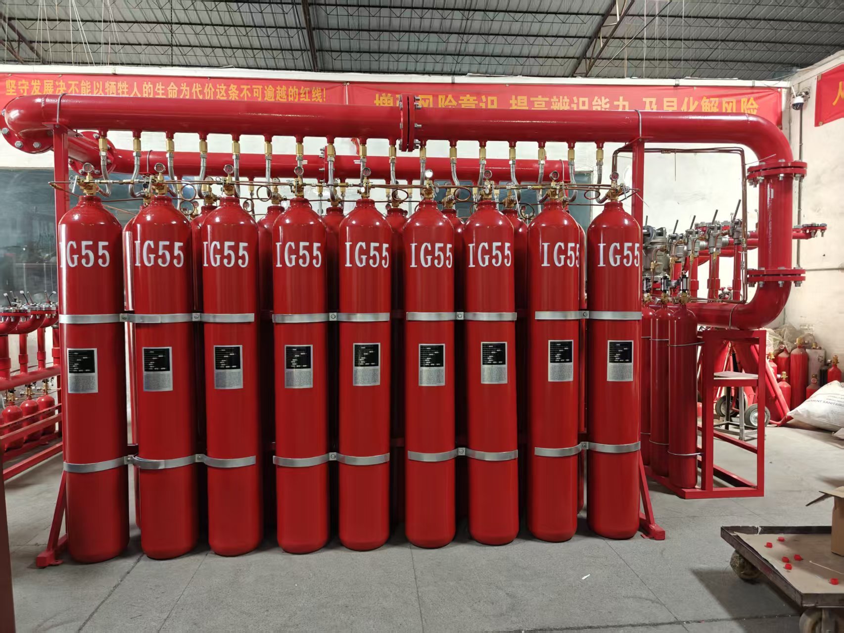 30MPa IG55 Piping Network for Non-Toxic Inert Gas Fire Suppression System with Long Transmission Distance