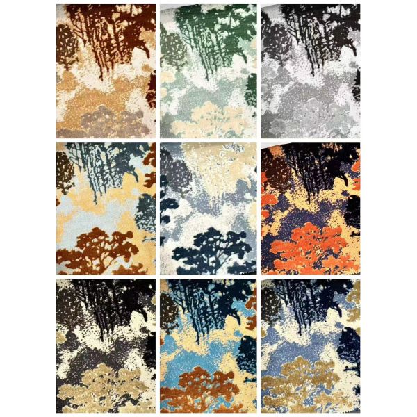 Two-tone Forest Pattern Jacquard Velvet Fabric For Sofa
