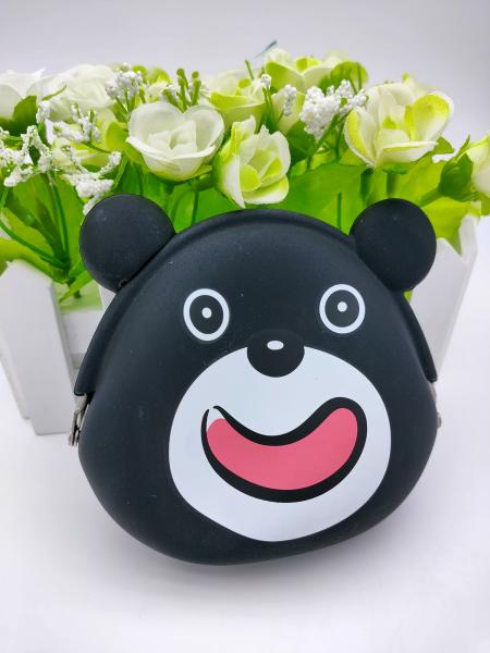 bear Shape Soft Silicone Toys , ODM silicone animal coin purse