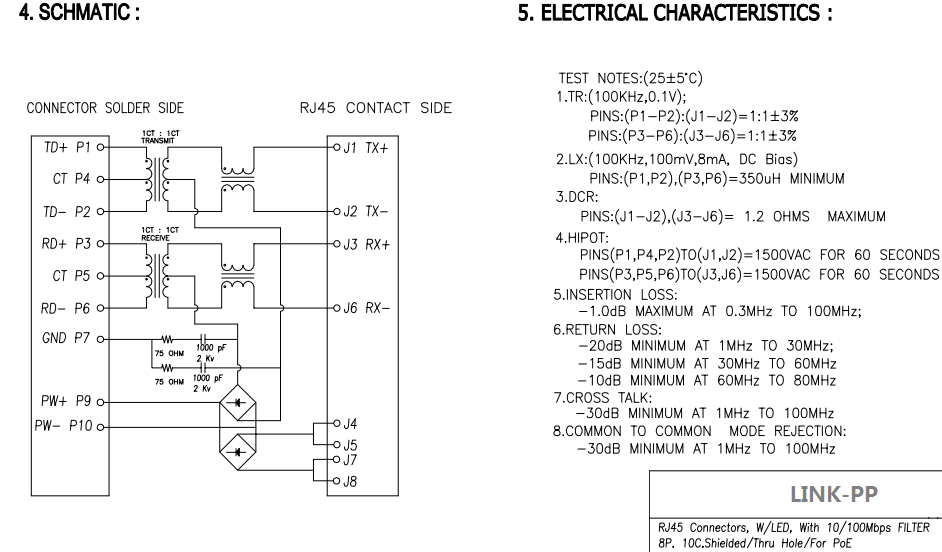 XMPH-01D-1-D25-110 встают на сторону вход POE RJ45 8P10C через отверстие, XMH-RJH-1-D2E-1-180
