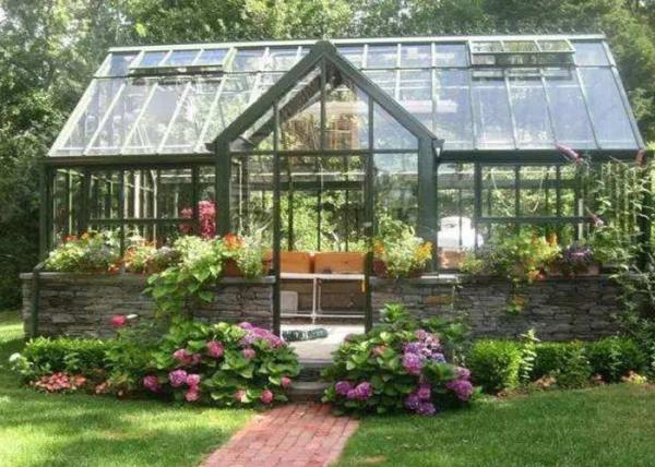 Vegetable Growing Aluminium Garden Greenhouse Four Windows Double Sliding Doors