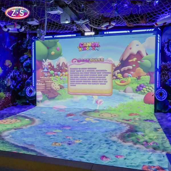 Immersive wraparound visuals AR Joyful Beach Interactive Projection Games