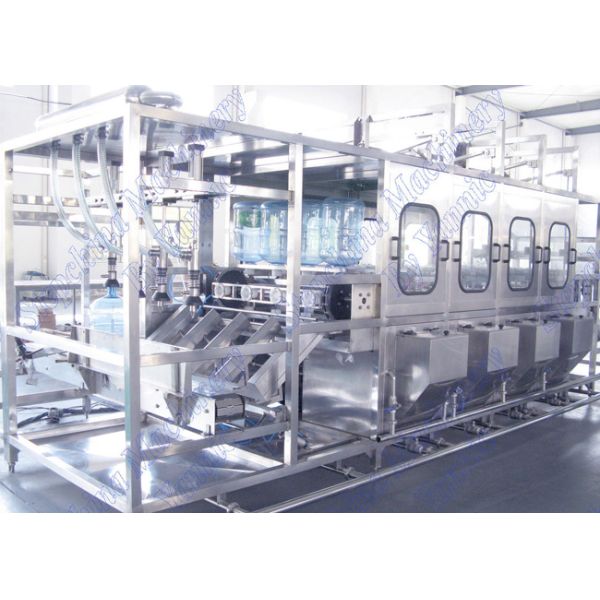600 BPH 5 Gallon Mineral Water Bottling Machine Auto Inner Washing / Capping
