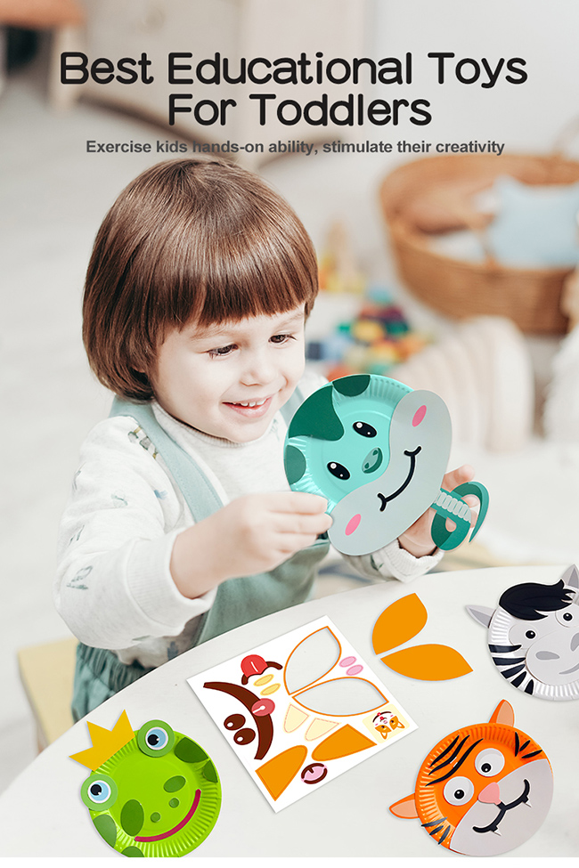 Творческое животное DIY производит набор бумажной тарелки на Preschool 3-8 лет детей