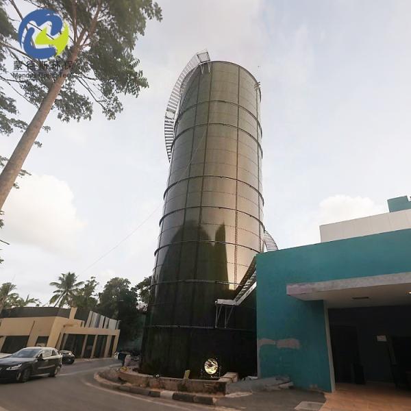 Dark Blue Dark Green GFS Glass Fused To Steel Tanks For Industrial Chemical Storage