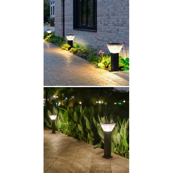 Minimalist 7W LED Solar Garden Light Landscape Decoration Bollard LED Lawn Lighting
