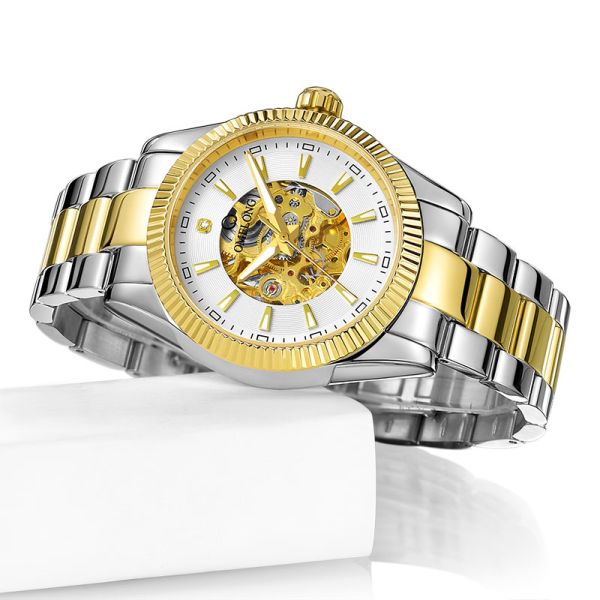 Одобренный КЭ покрытый золотом РОХС наручных часов популярных автоматических людей