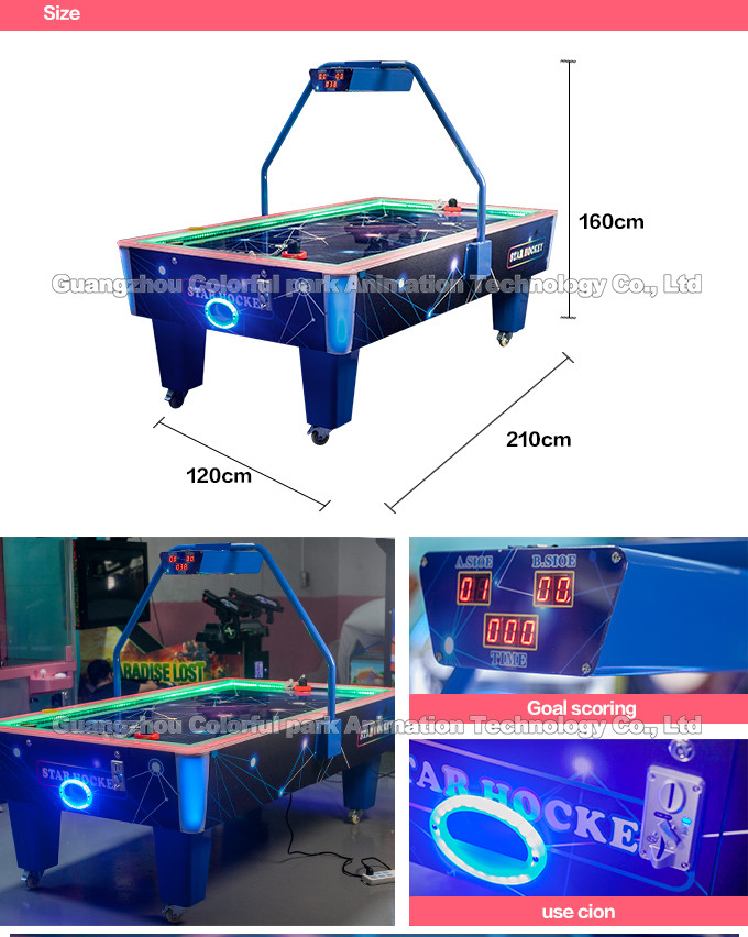 Двойная машина аркады билета игрока, чеканит эксплуатируемую таблицу хоккея воздуха