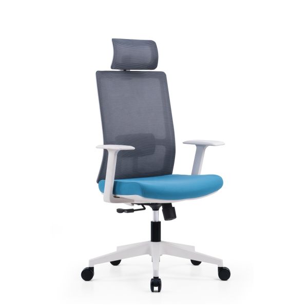 High Office Chair Mesh Swivel Executive Office Chairs for Manager Metal Type Iron