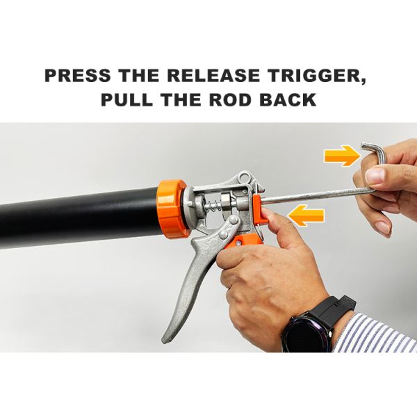 Manual Semi Circle Caulking Gun Silicone Polyurethane Sealant Gun 300ml Industrial Grade