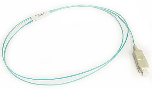 OM3 SC Loose Tube Fiber Optic Multimode Pigtail Aqua Jacket Corning Fiber