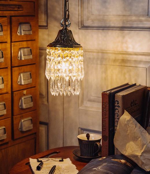 Pendente moderno da forma que ilumina o quarto de Crystal Glass Hanging Bedside Luxury