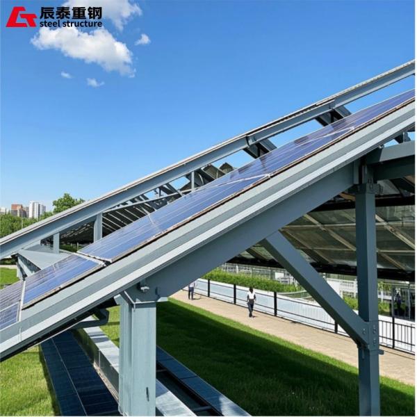 Solar Panel Steel Frame Building Construction Weatherproof Metal Building Structure