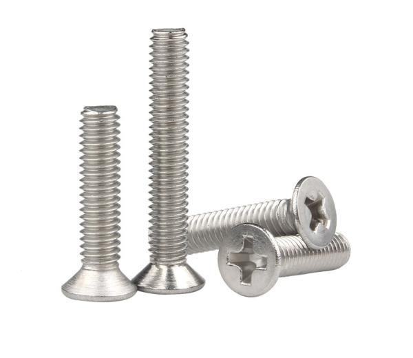 China Manufacturer Stainless Steel Cross Countersunk Head Screw Fastener Pan Head
