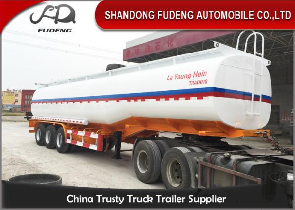 30000 to 60000 Liter Fuel Transport Trucks , Petrol Gasoline Edible Oil Tank Semi Trailer
