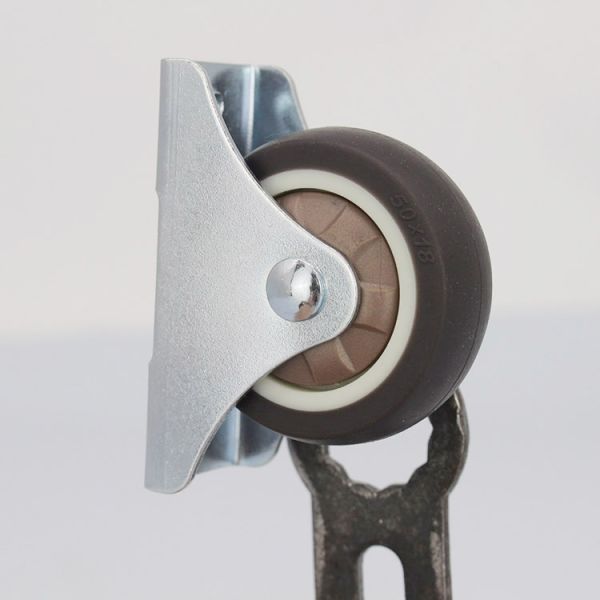 2 Inch Ball Bearing Fixed Casters TPR Low Profile Furniture Wheels For Home Appliances