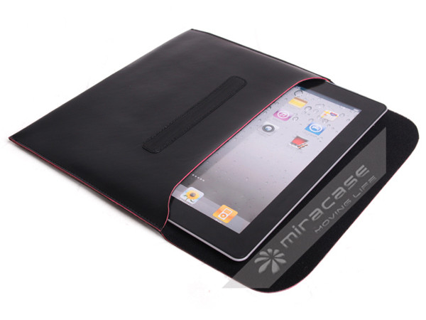 Douilles minces noires, pourpres, beiges d'unité centrale Ipad avec l'intérieur de velours pour iPad2 et le nouvel iPad