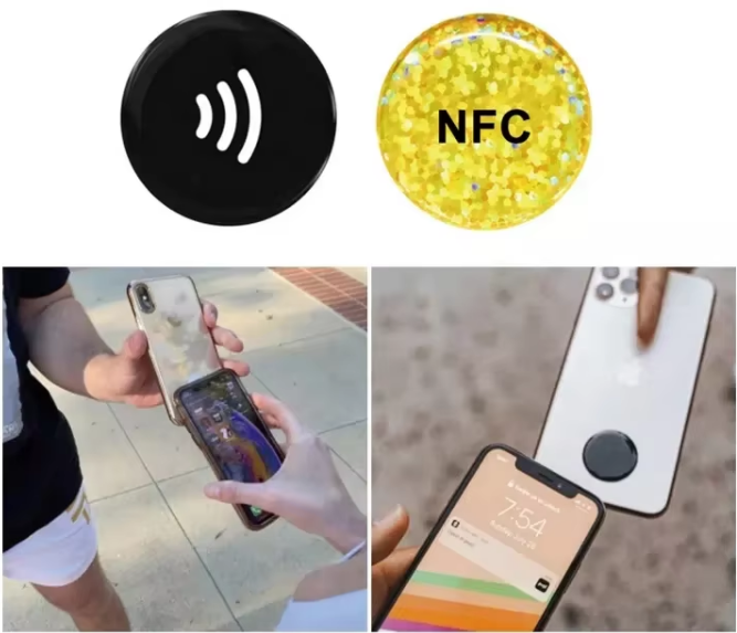 Custom Rfid Nfc Epoxy Smart Tag Sticker Print Waterproof Rewritable Chip 213 215 216 Google Review Plate With Logo