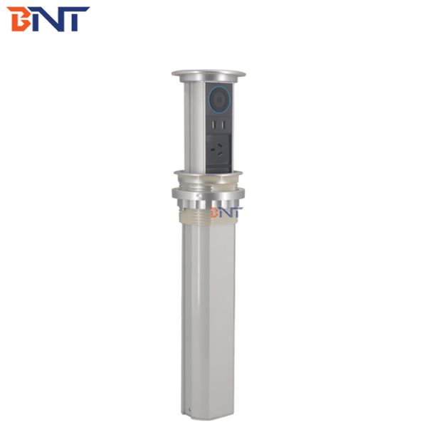 white round shape uk desk power smart office conference table socket /uk plug desktop socket with dual usb charging