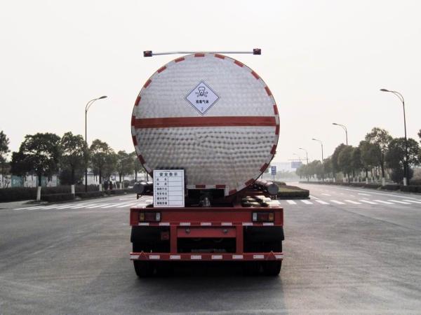 Gas Tanker Semi Trailer 39500L Capacity For Transport Propylene Oxide Liquiefied Property
