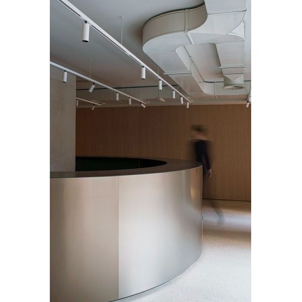 Custom Geometric Water Wave Stainless Steel Bar Art Furniture