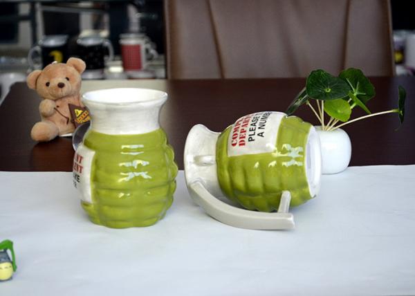 Gift Grenades Shape Creamic Eco Friendly Coffee Mugs / Cup For Advertising
