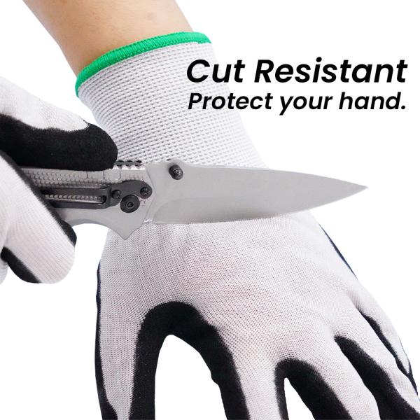 ANSI A4 Cut Resistant Gloves , Level D Industrial Glove HPPE Nitrile Cut Resistant