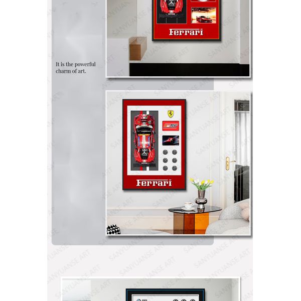 COATING Exclusive Modern Custom Sports Cars Wall Display Frame Designer House Models Building Block Concept Wall Murals