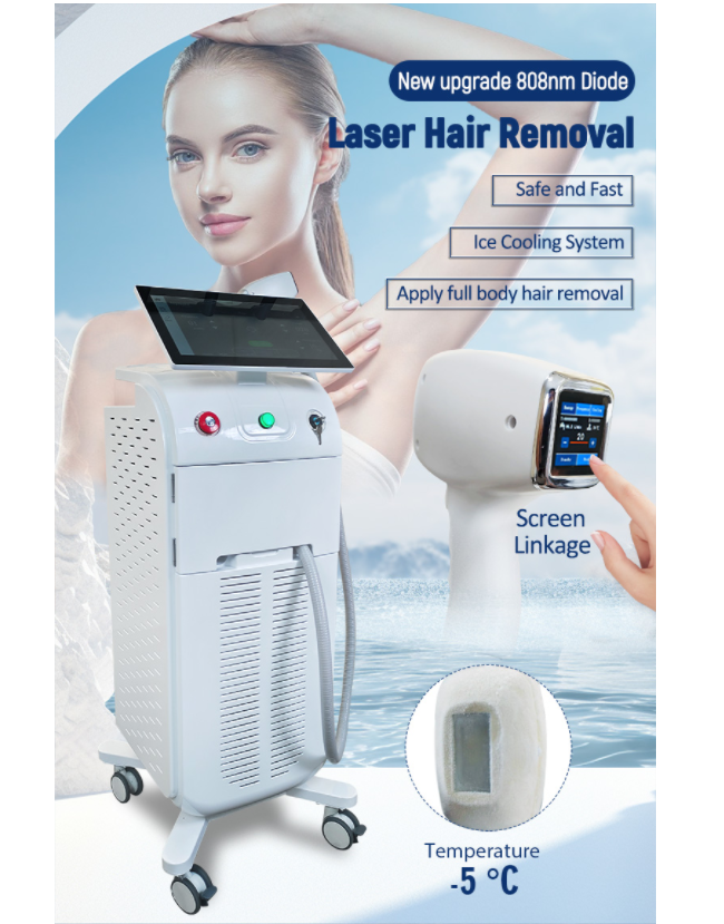 3 Wavelength 808nm Diode Laser Hair Removal Machine Depilation Epilation Definitive Laser