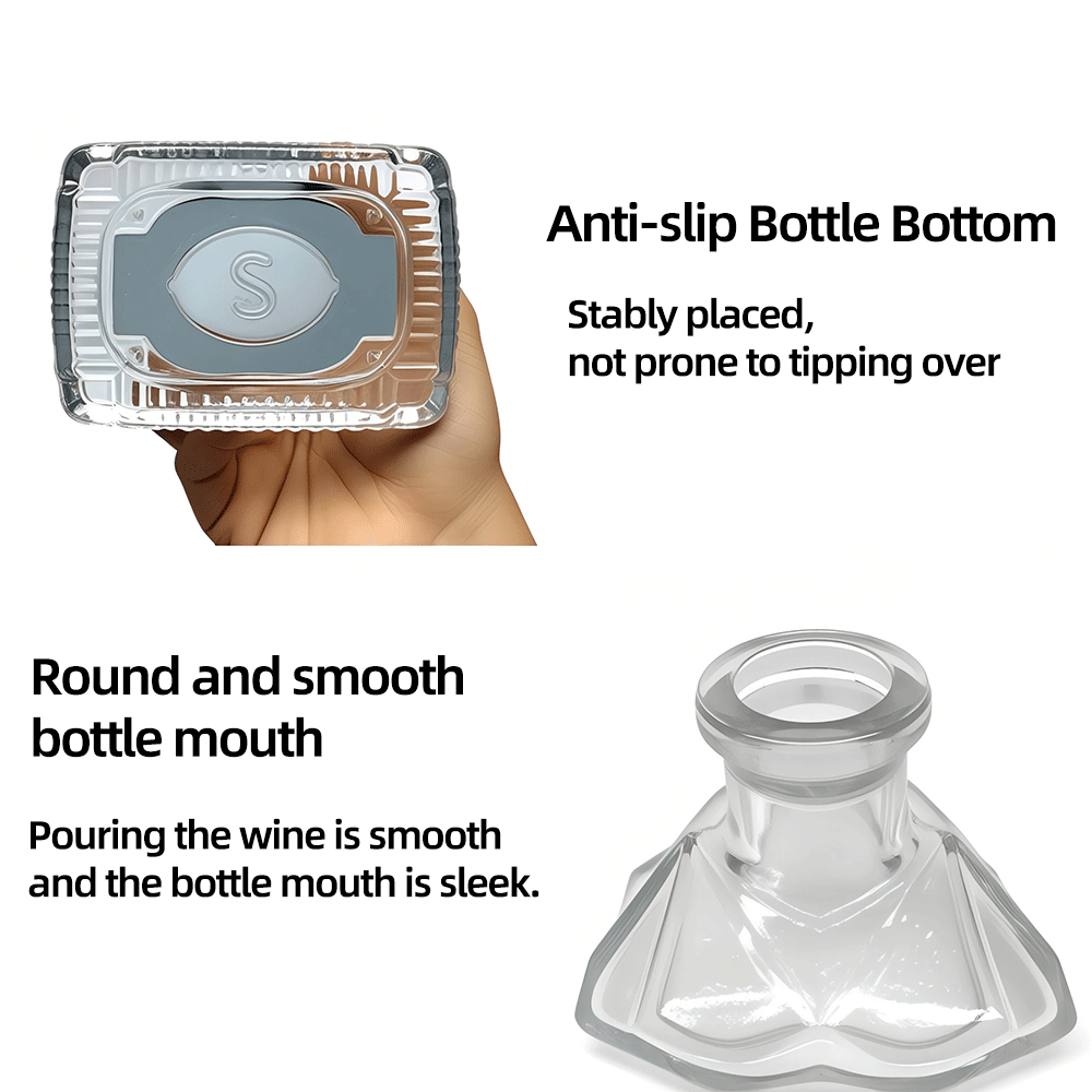 Custom Square Shape Glass Liquor Bottle Customizable Surface For Wine Whiskey Vodka Tequila
