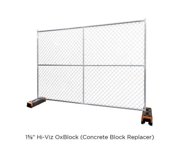 8'x12' temporary chain link fence panels diameter wire 11.5ga chain link mesh 2 x 2 tube 35mm wall thick 1.60mm