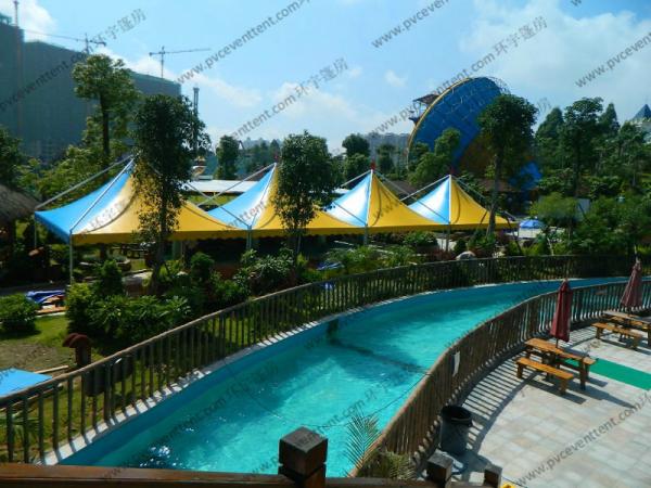 Wind Resistant Pagoda Party Tent Blue And Yellow Colorful PVC Roof Cover For Party