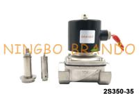 UNI-D válvula de solenoide Semi-direta de aço inoxidável DC24V de 2S350-35 SUW-35 tipo G1-1/4” AC220V