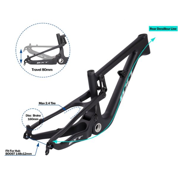 20 Full Suspension Carbon Mountain Bikes 10 Speed Carbon Bike Frame Mtb for Kids