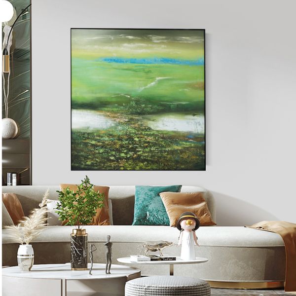 Pintura con aceite de flores abstracta pintada a mano colorida Decoración de paredes de arte lienzo Decoración hecha a mano Pintura de tamaño personalizado aceptado