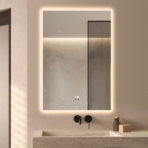 Decoration Backlit Smart Mirror Antifog Bathroom Mirror Wall Mounted With LED Light