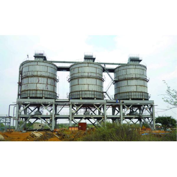 Pulverized Coal Boiler / Slag Steel Silo With Carbon Structural Steel Q235 - A