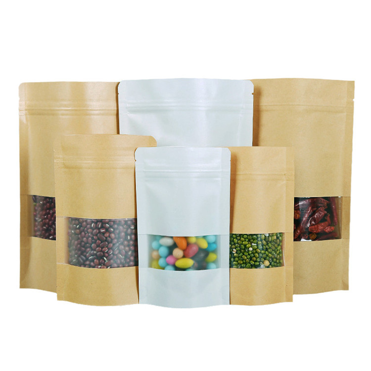 Resealable запечатывание бумажного мешка 8 28g CPP Kraft k бортовое с окном