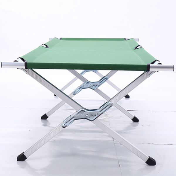 Customized 190X62X42cm Outdoor Aluminum Foldable Cot 600d Oxford Camping Folding Bed