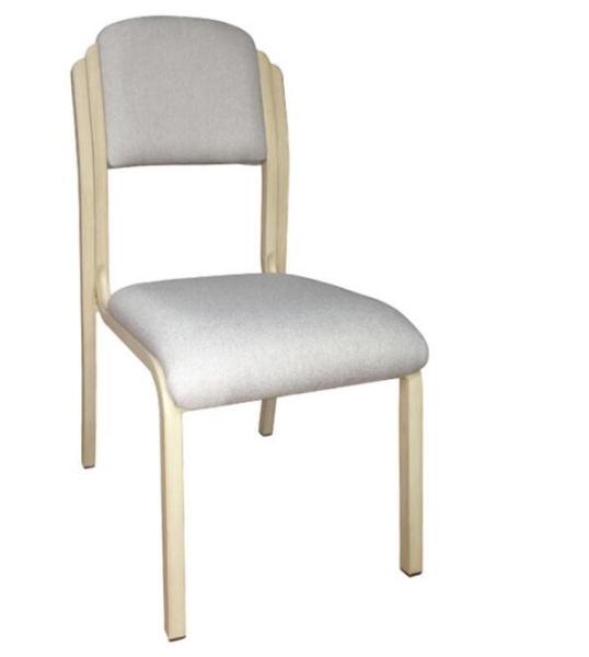 Round Silver Tube with Coffee Stripes Fabric Cover for Aluminium or Iron Dining Chair