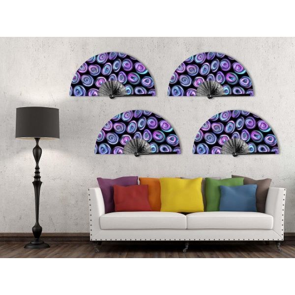 [I AM YOUR FANS]Hot Selling Folding Wall Hand Fan Bamboo 100% Hand Painted Chinese Painting Giant Asian Folding Fabric Fan