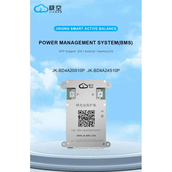 Jikong BMS Jk-Bd4a24s8p 8s/24s 100A Li-ion LiFePO4 Lto Batteries BMS Smart Active Balance