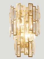 Стена Кристл нержавеющей стали AC220V современная освещает ясный расположенный ярусами Sconce стены Кристл