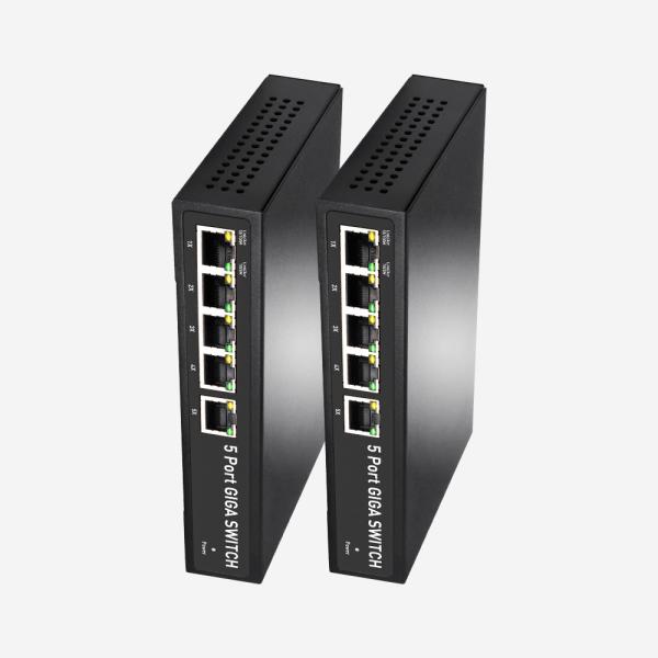 interruptor Unmanaged 64.8W IEEE802.3at IEEE802.3af do ponto de entrada do gigabit 54V 5 portuário