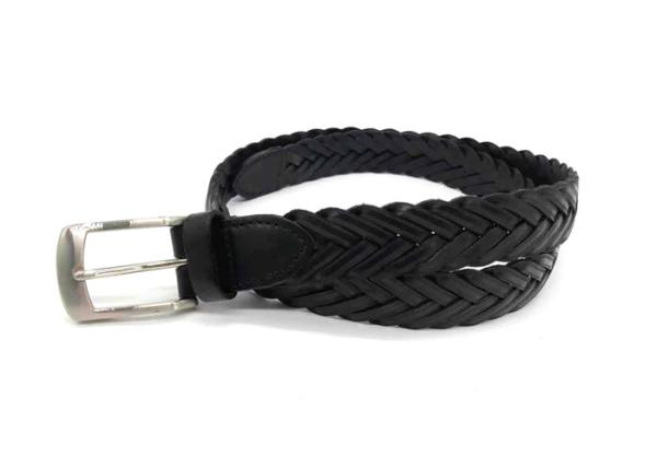 Genuine Leather Woven Braided Belt For Men Casual Jeans