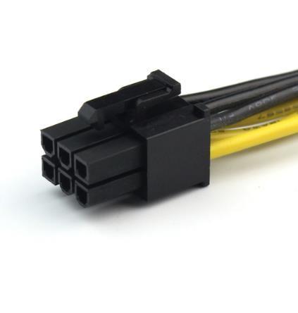6 cabo distribuidor de corrente de Pin Male To 6+2 Pin Male Spliter PCIE GPU Minig