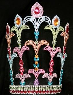 colourful pageant crowns and tiaras tall rhinestone crowns and tiara wholeslae pageant crowns and tiaras supplier cheap