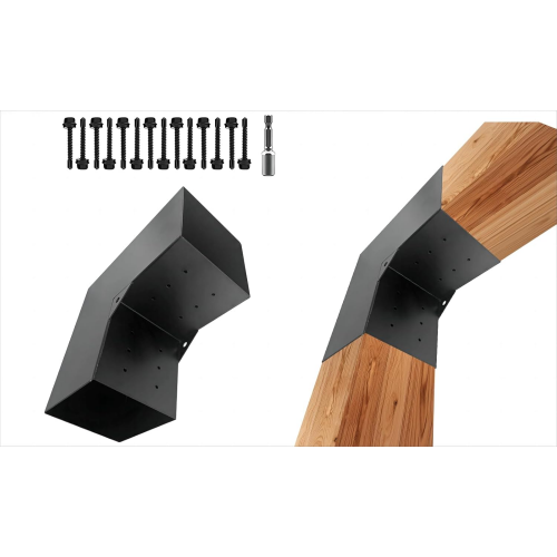 DIY 90° Right Corner Brackets for Gazebos Patios Porchs Log Cabins 4x4 L-Shaped Pergola Bracket